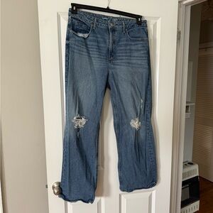 Classic Blue Distressed Women's Jeans